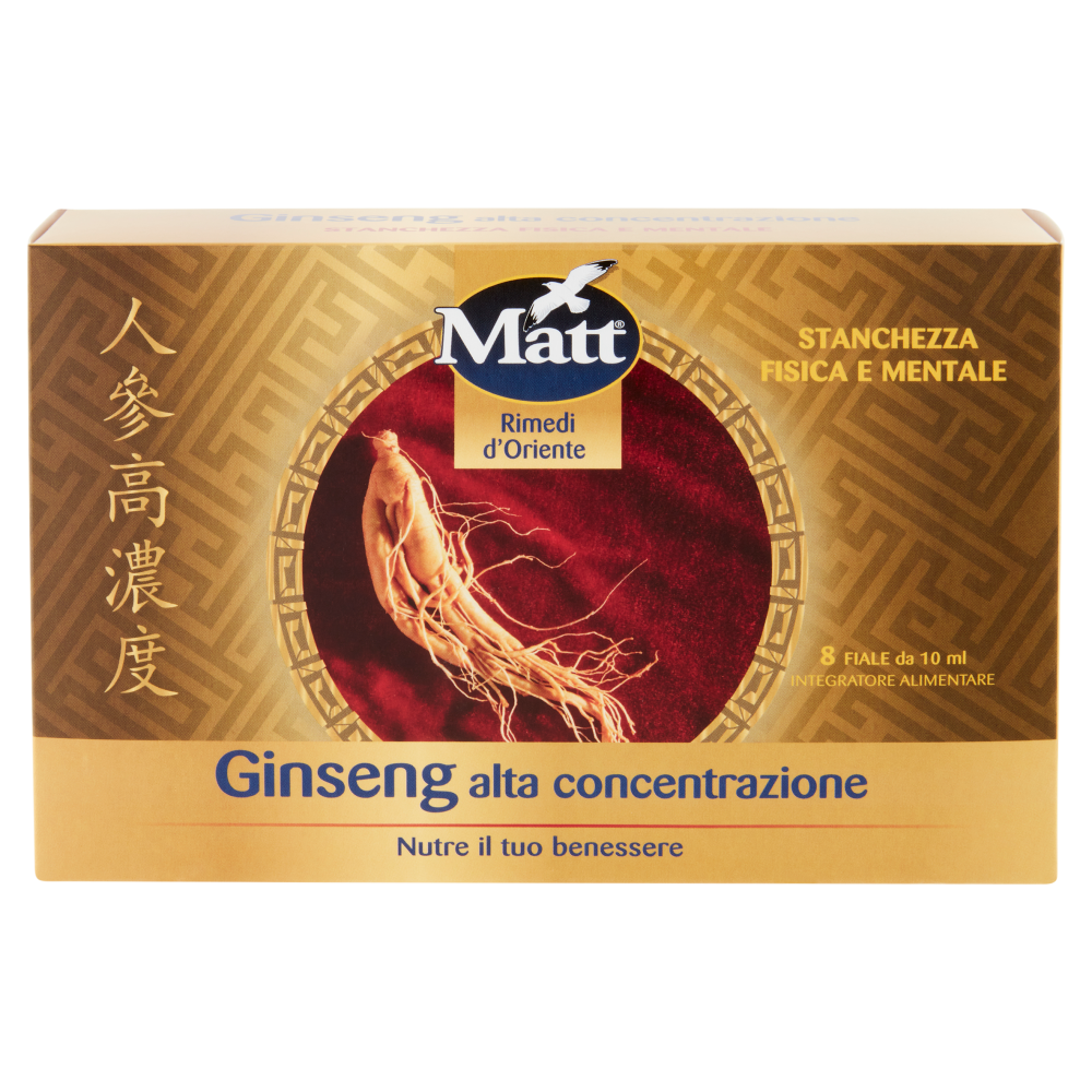 Matt Rimedi d'Oriente Ginseng alta concentrazione Fiale 8 x 10 ml