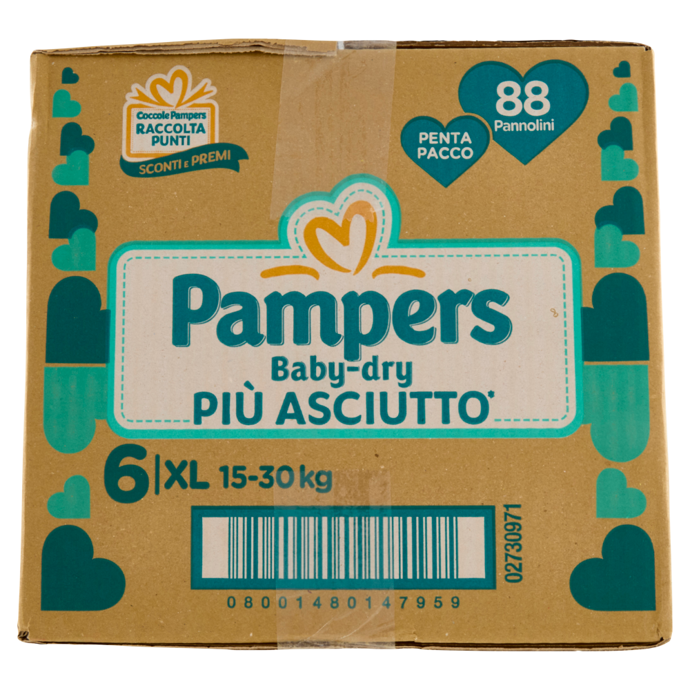Pampers Baby-dry XL 88 pz