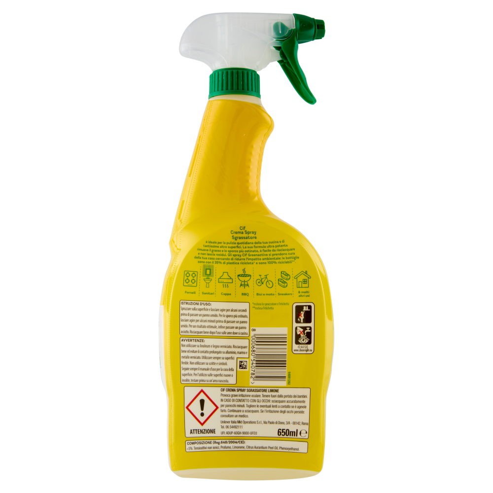 Cif Greenactive Crema Spray Limone 650 ml