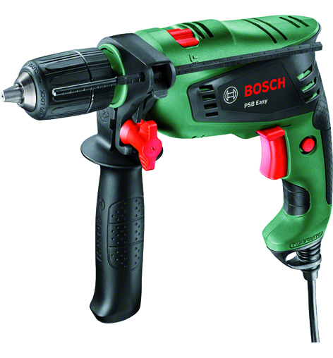 Bosch Trapano battente PSB Easy 3000 Giri/min Senza chiave 1,6 kg Nero, Verde, Rosso