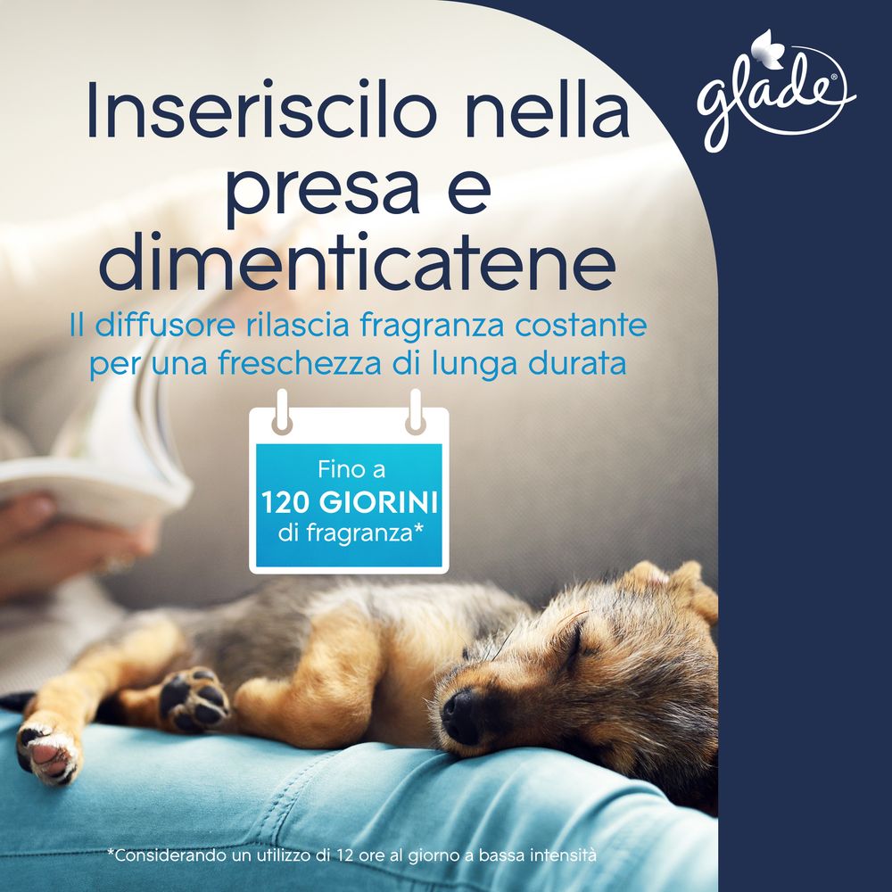 Glade Liquido elettrico Profumatore per Ambienti con Olii Essenziali, Fragranza Refreshing Air™, Elimina gli odori degli animali domestici, 20 ml