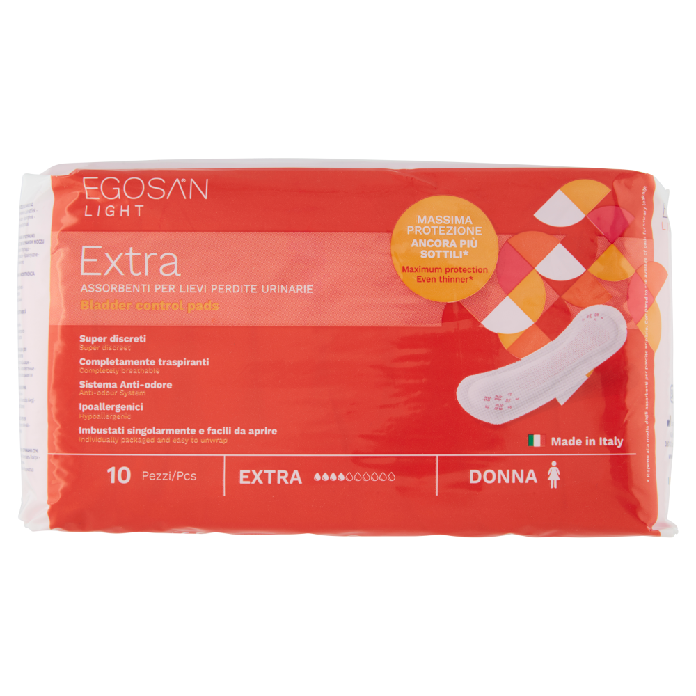Egosan Light Extra Assorbenti per Lievi Perdite Urinarie Donna 10 pz