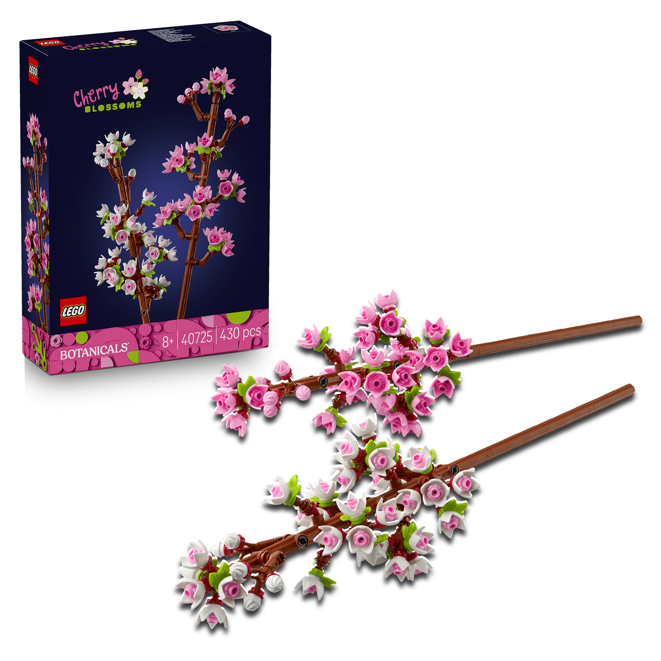 LEGO Botanicals 40725 Fiori di Ciliegio, Set per Adulti, Bambine e Bambini da 8+, Regalo Collezione Botanica per Donna o Uomo