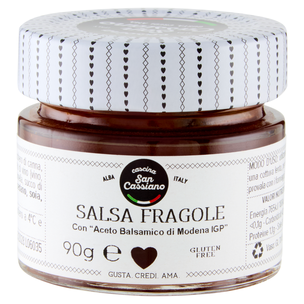 cascina San Cassiano Salsa Fragole con "Aceto Balsamico di Modena IGP" 90 g