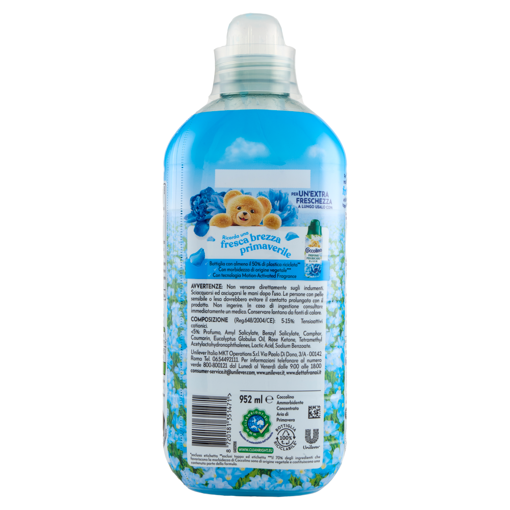Coccolino Ammorbidente Concentrato Fresh Aria di Primavera 41 Lavaggi 952 ml