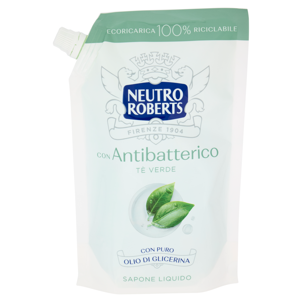 Neutro Roberts con Antibatterico Tè Verde Sapone Liquido Ecoricarica 400 ml