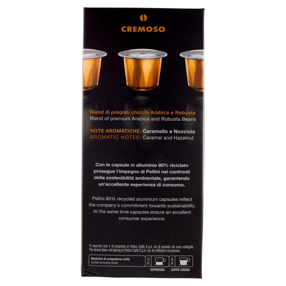 Pellini Cremoso Compatibili Nespresso* 30 Capsule 165 g