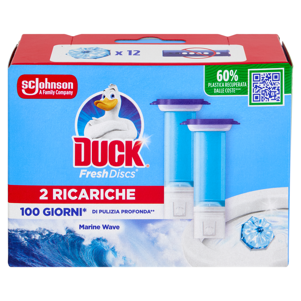 Duck Fresh Discs - Doppia Ricarica, Fragranza Marine 2 x 36ml