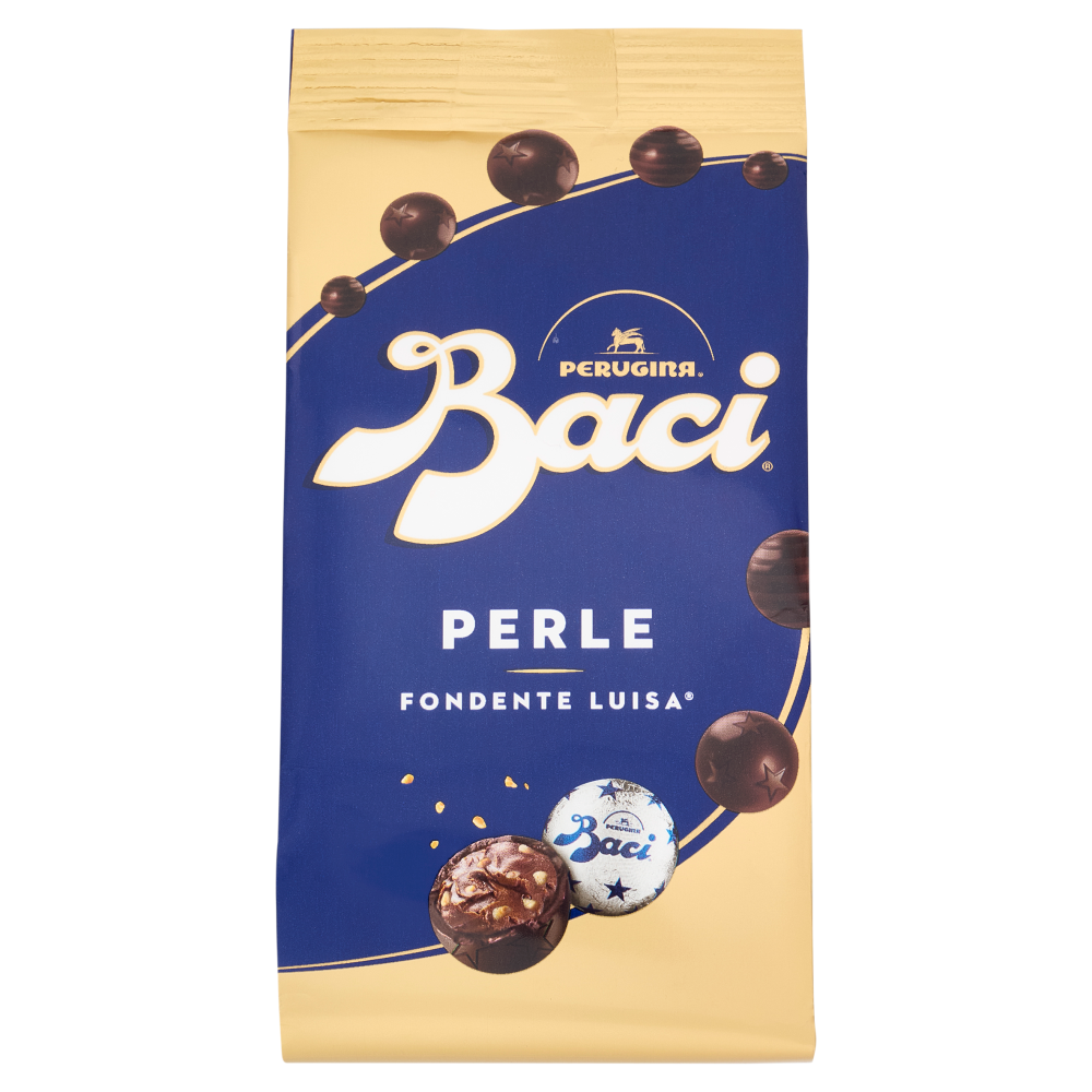 BACI PERUGINA Perle Cioccolatini Fondenti ripieni alle Nocciole Sacchetto 154g
