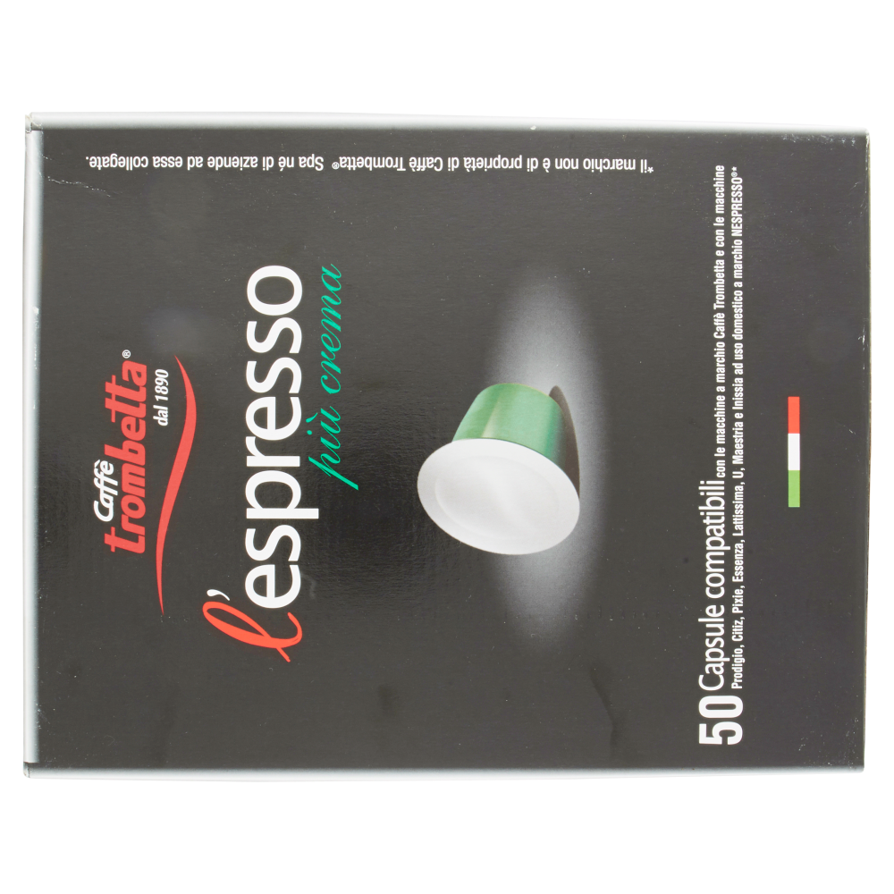 Caffè trombetta l'espresso più crema Capsule 50 pz