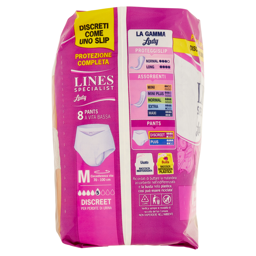 Lines Specialist Lady Pants Discreet Tg.M 8 pz