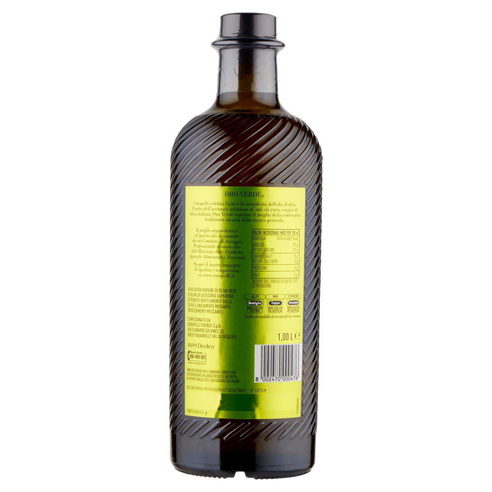 Carapelli Oro Verde Olio Extra Vergine di Oliva 100% Italiano 1 L