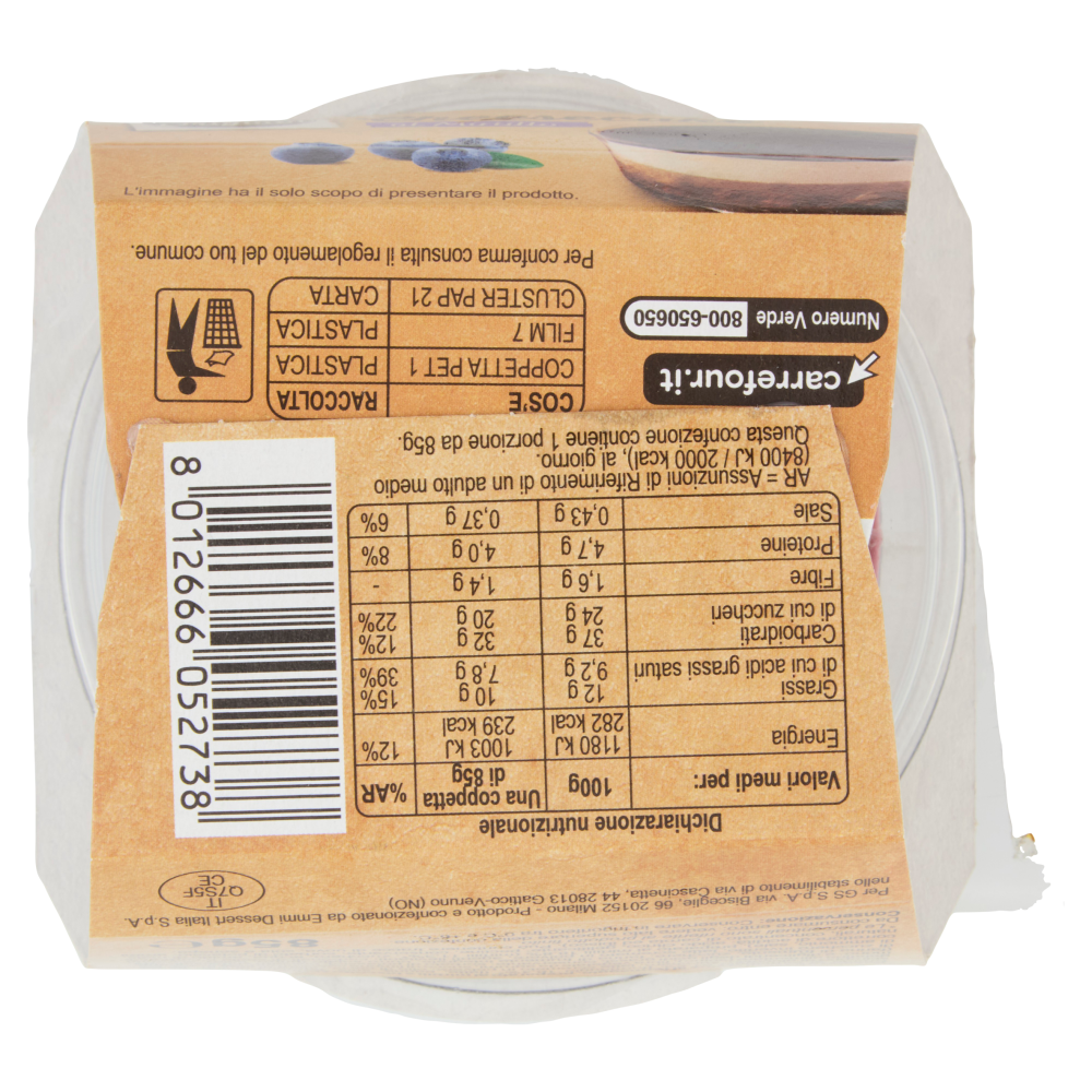 Carrefour Original Cheesecake al Mirtillo 85 g