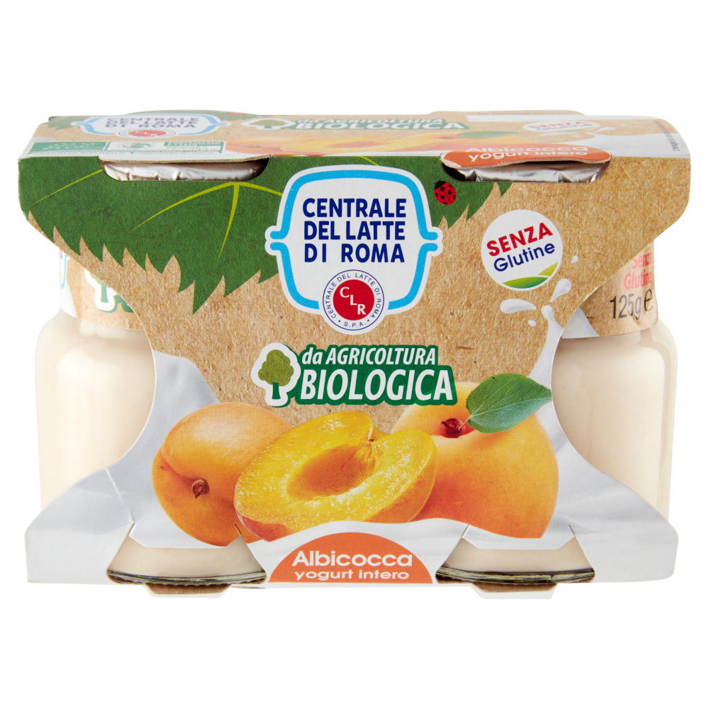 Centrale del Latte di Roma Albicocca yogurt intero da Agricoltura Biologica 2 x 125 g