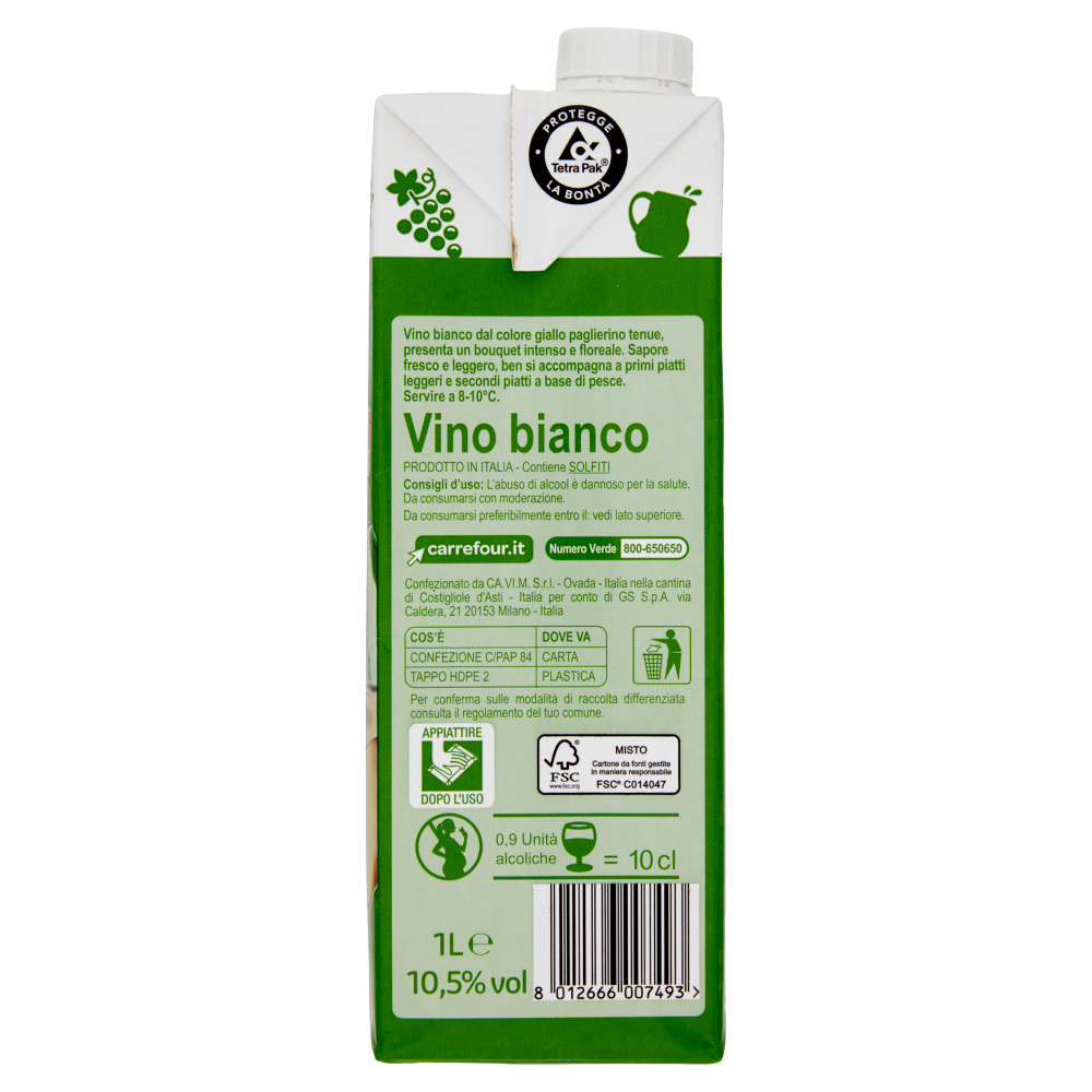 Carrefour Classic Vino Bianco 1 L