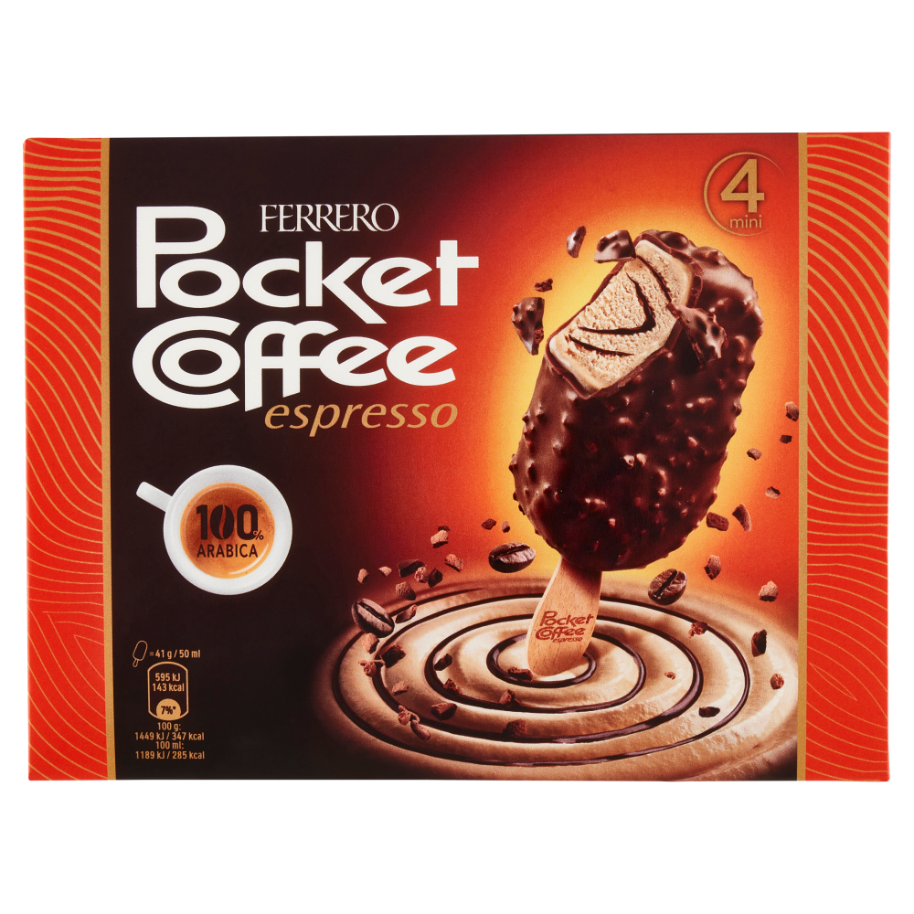 Pocket Coffee Gelato Ferrero 4 x 41 g Spesa Online Carrefour