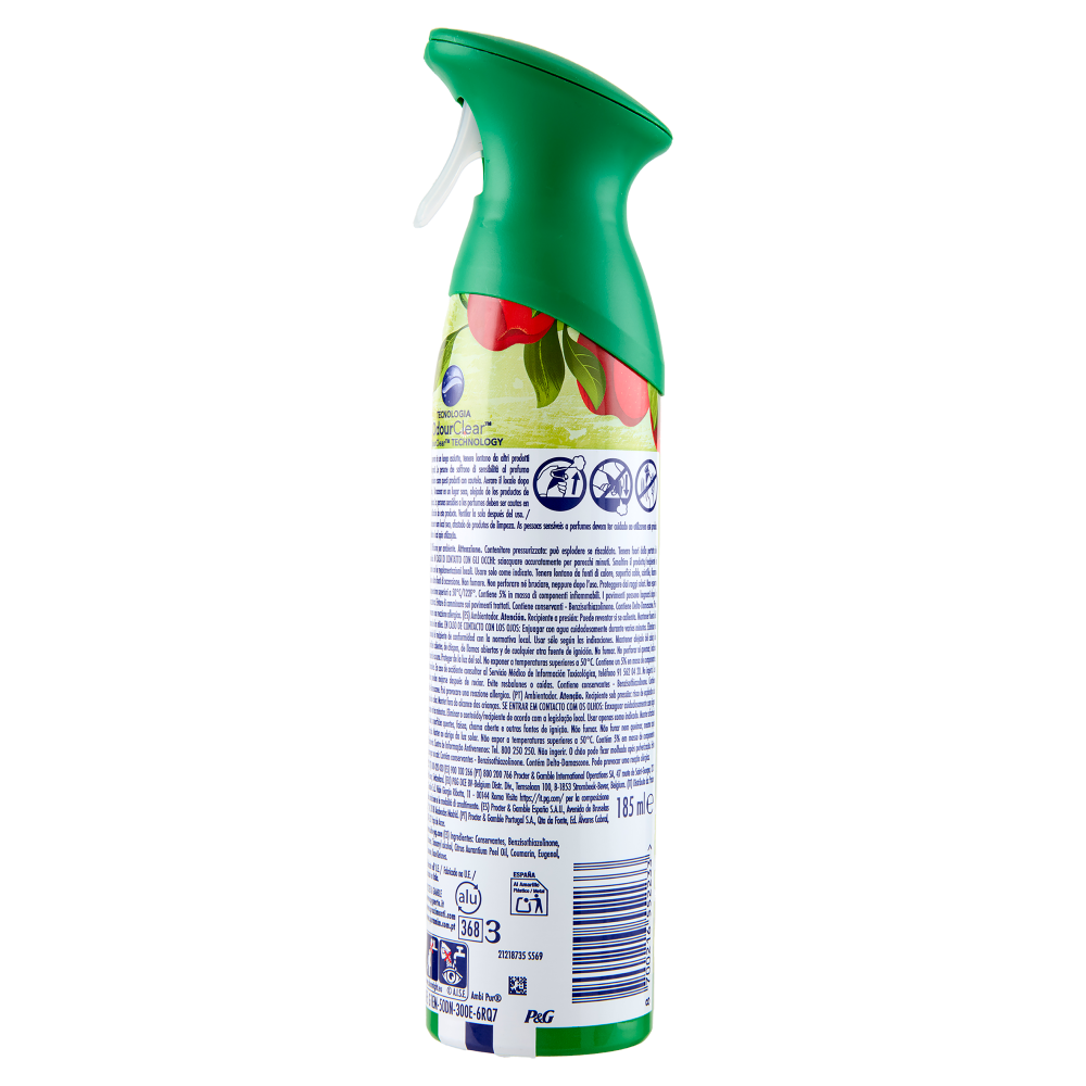 Ambi Pur Profumatore per Ambienti Deodorante Spray, Crumble di Mele 185 ml