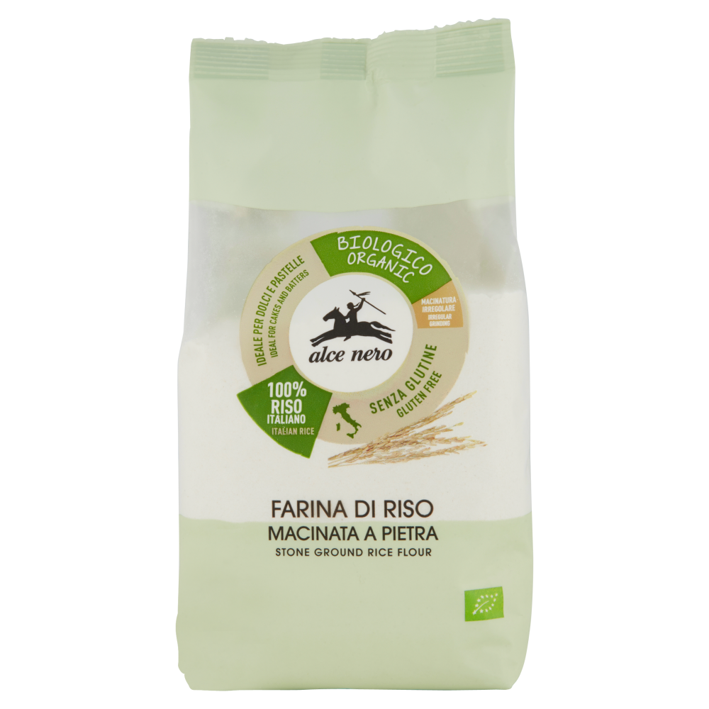 alce nero Farina di Riso Macinata a Pietra 500 g