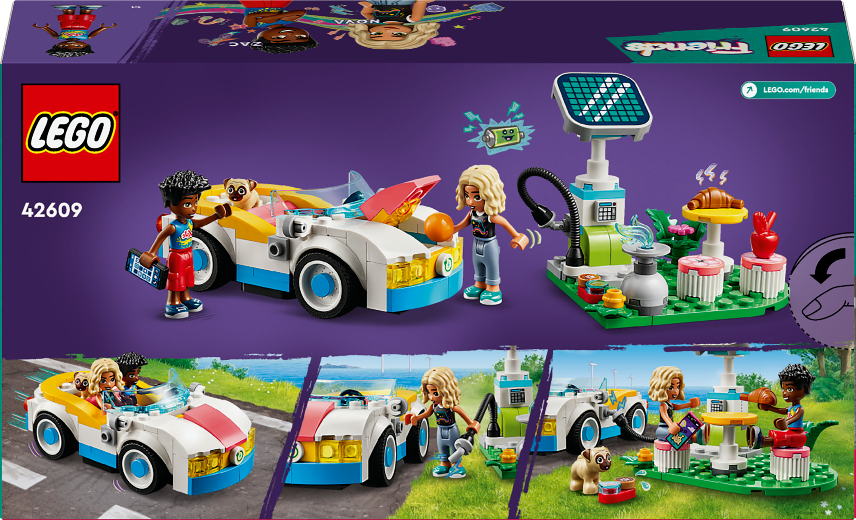 LEGO Friends Auto elettrica e caricabatterie
