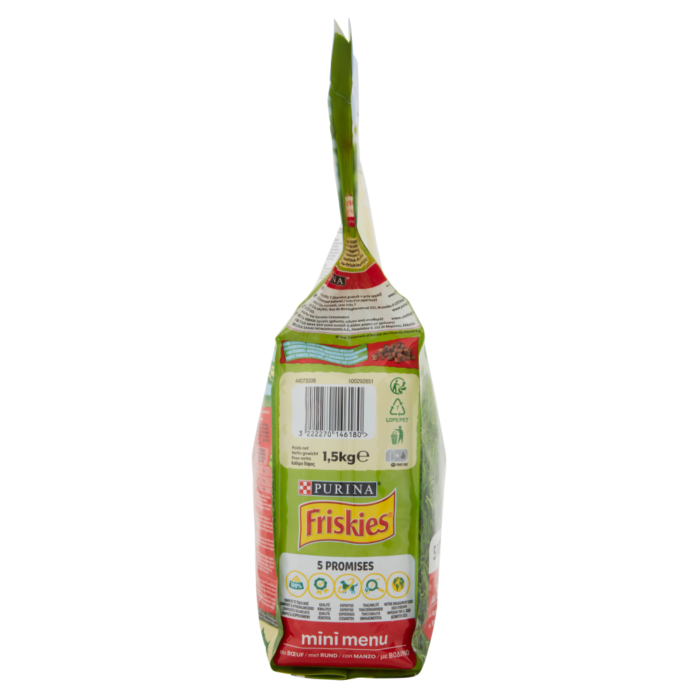 PURINA FRISKIES Cane MiniMenù Con manzo 1,5 Kg
