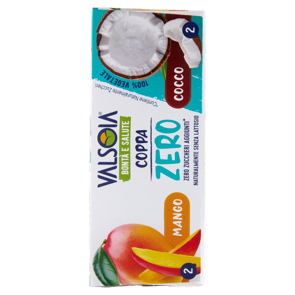Valsoia Bontà e Salute Coppa Mango Cocco Zero Zuccheri Aggiunti* 4 x 70 g