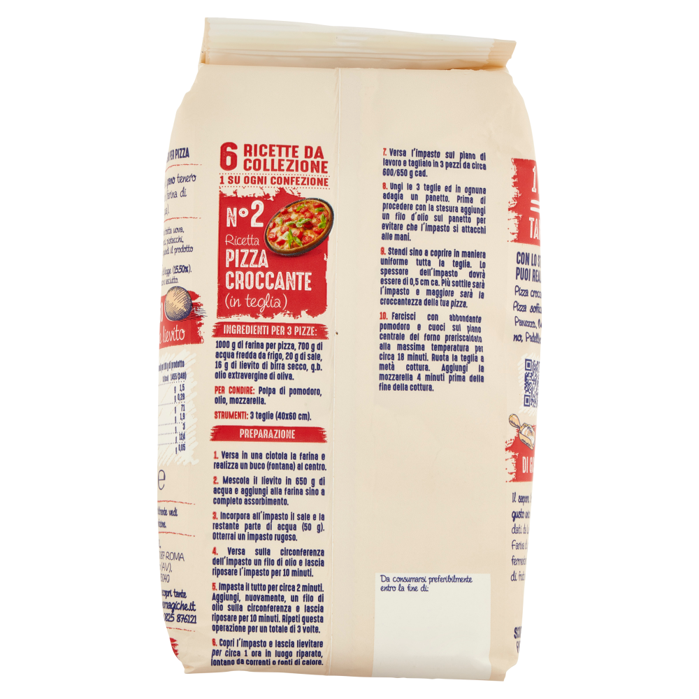 Le Farine Magiche Farina per Pizza Classica o Alveolata 1000 g