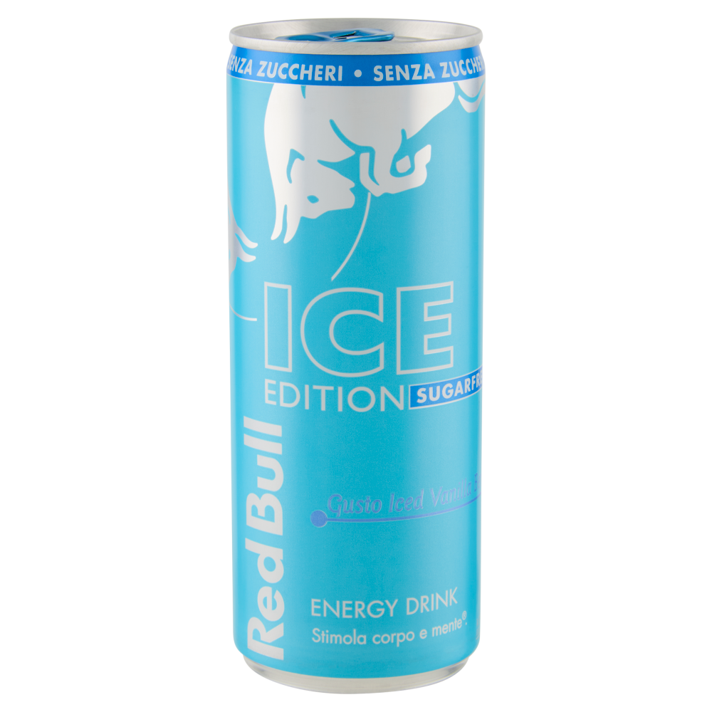 Red Bull Energy Drink, Gusto Iced Vanilla Berry Senza Zuccheri, 250 ml