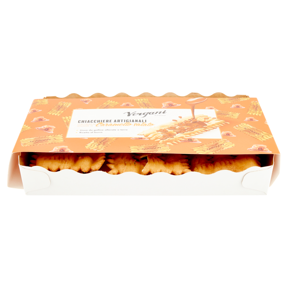 Vergani Chiacchiere Artigianali con Crema da Spalmare al Caramello salato 250 g