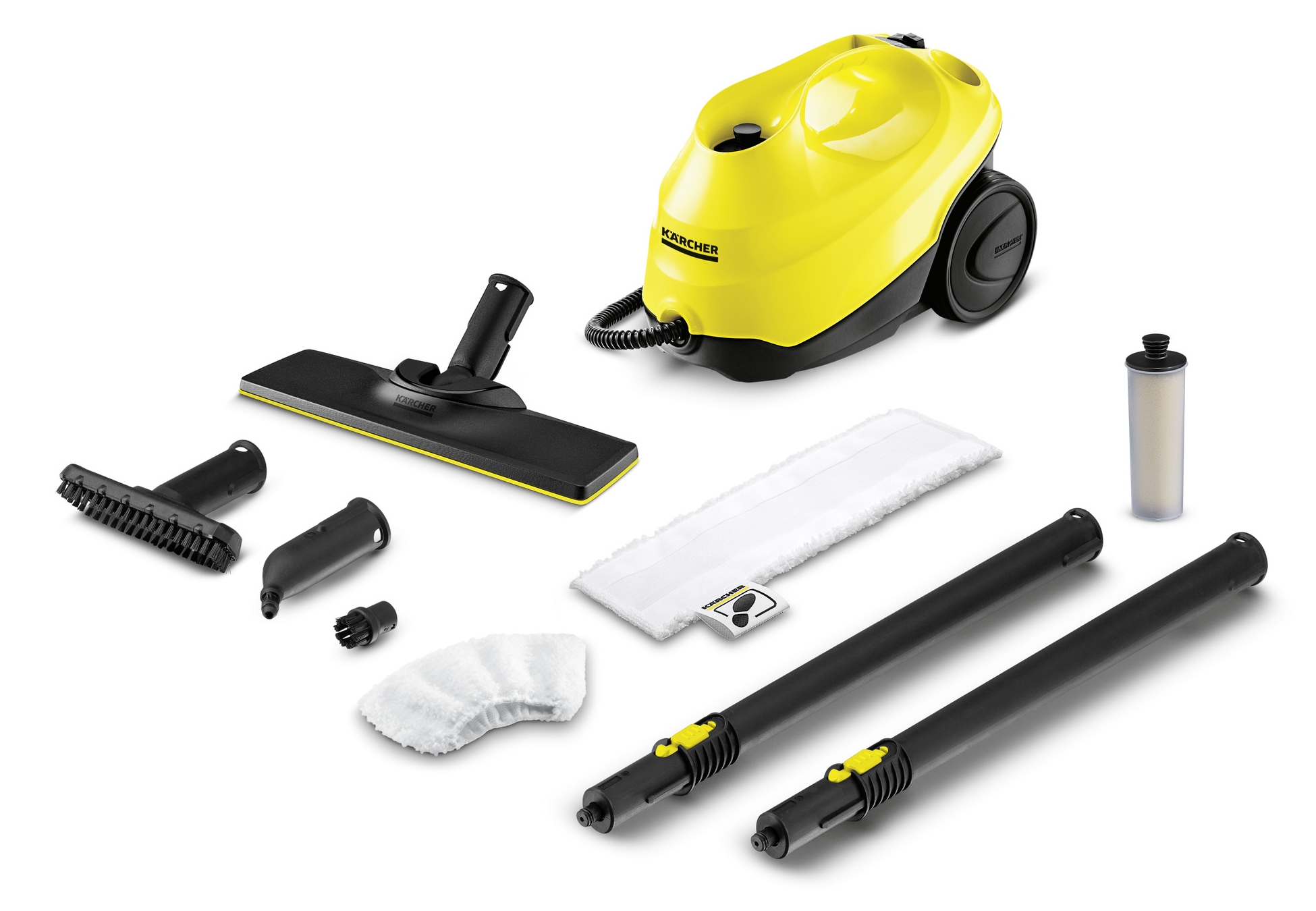 K&auml;rcher SC 3 EasyFix Pulitore a vapore cilindrico 1 L 1900 W Nero, Giallo