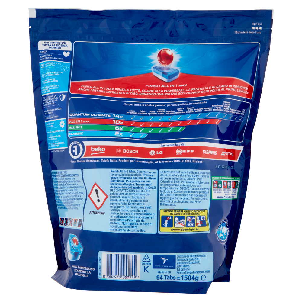 finish Powerball All in 1 Max 94 Tabs 1504 g Carrefour