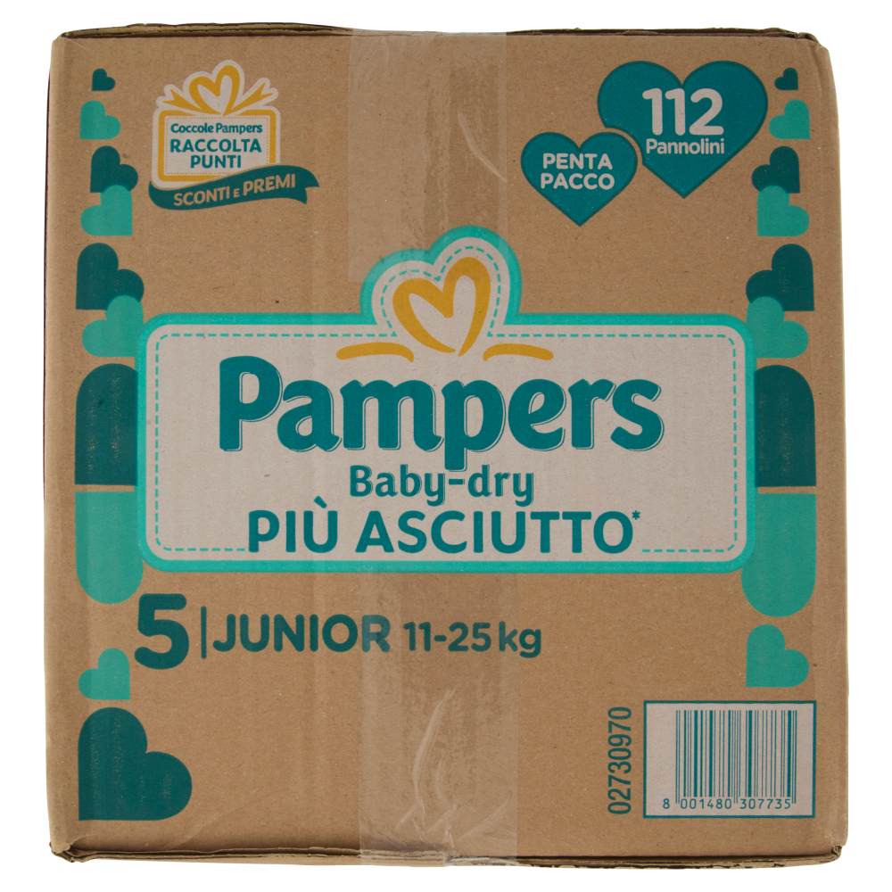 Pampers Baby-dry Junior 112 pz