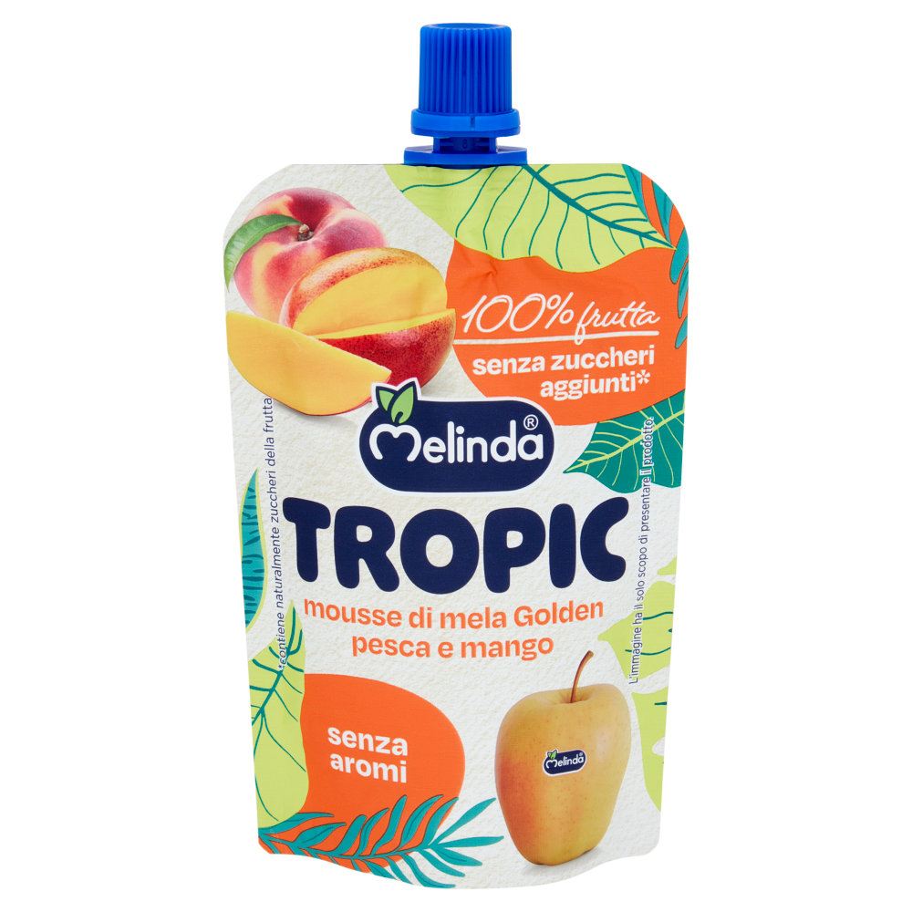 Melinda Tropic mousse di mela Golden pesca e mango 90 g