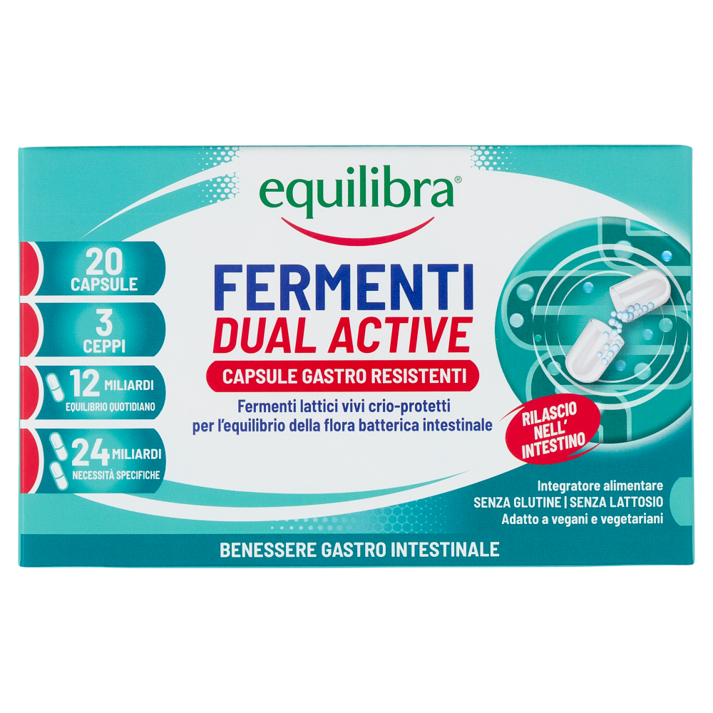 equilibra Fermenti Dual Active 20 Capsule Gastro Resistenti 7,5 g