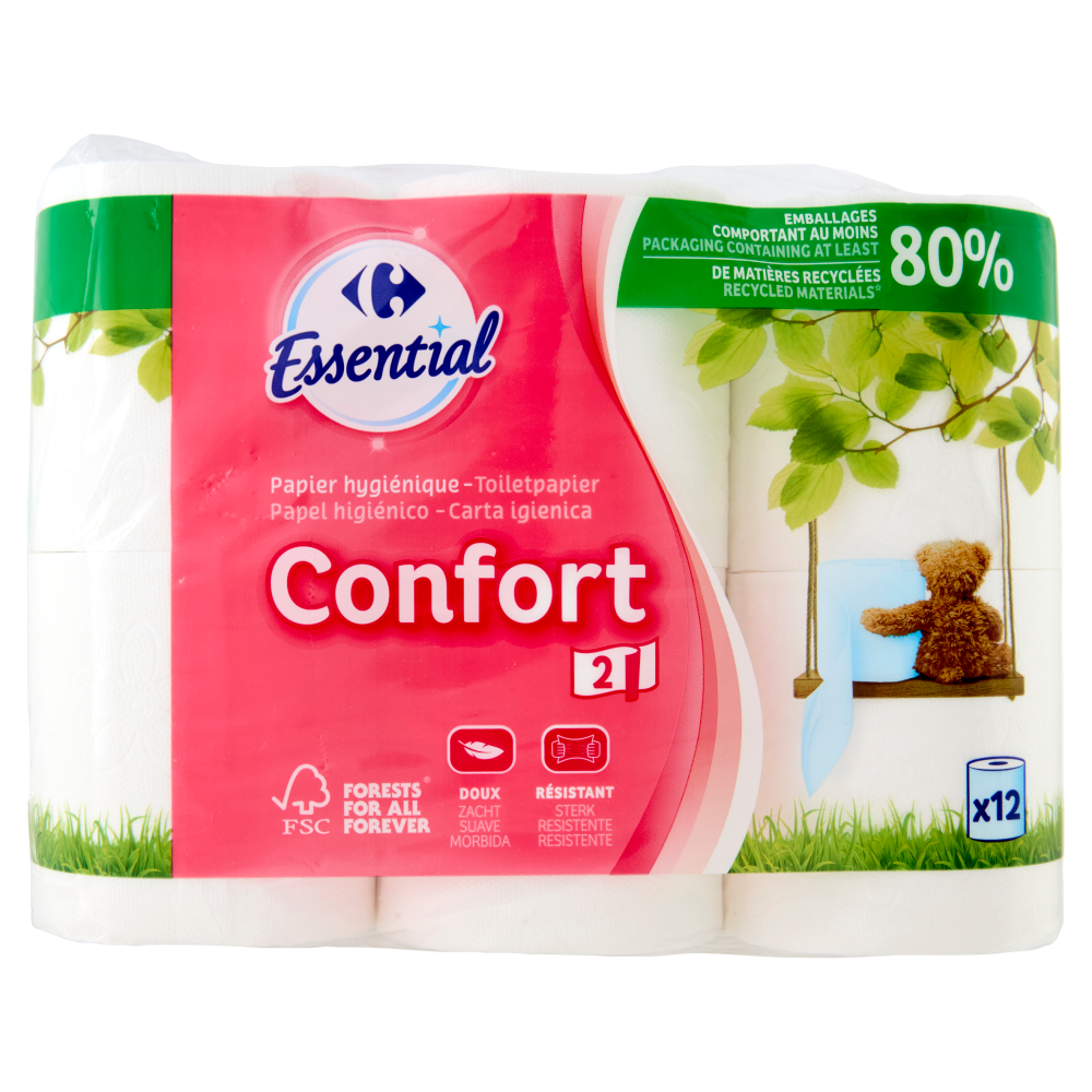 Carrefour Essential Carta igienica Confort 12 pz