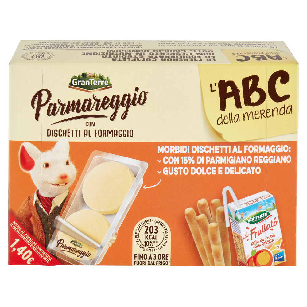 Parmareggio l'ABC della merenda con Dischetti al Formaggio