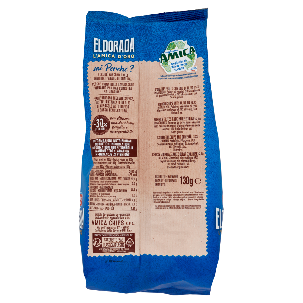 Amica Chips Eldorada Ricetta con Olio di Oliva 130 g