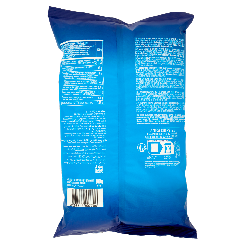 Amica Chips Aroma Sourcream & Onion 100 g