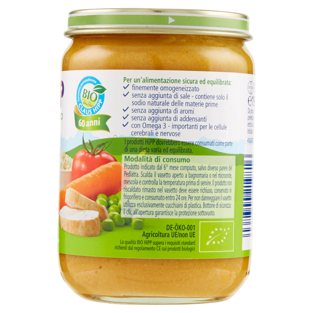 HiPP Biologico Pappa Completa Fantasia di verdure con pollo e riso 190 g