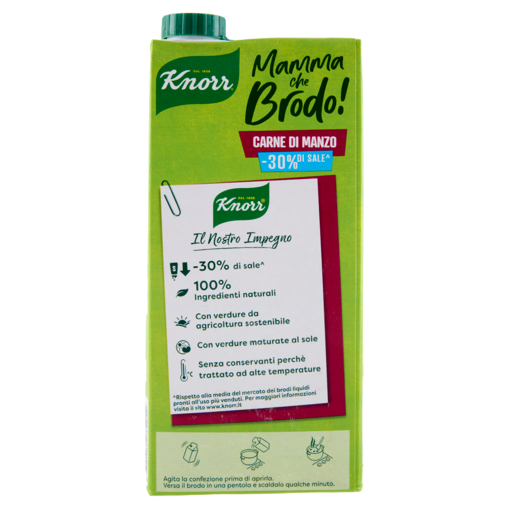Knorr Mamma che Brodo! Carne di Manzo -30% di Sale^ 1 l