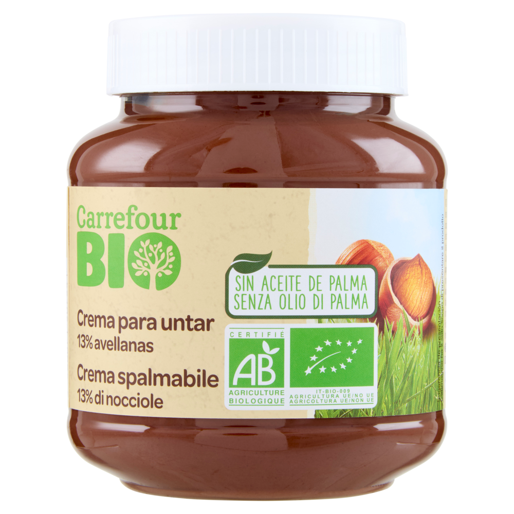 Carrefour Bio Crema spalmabile 13% di nocciole 350 g