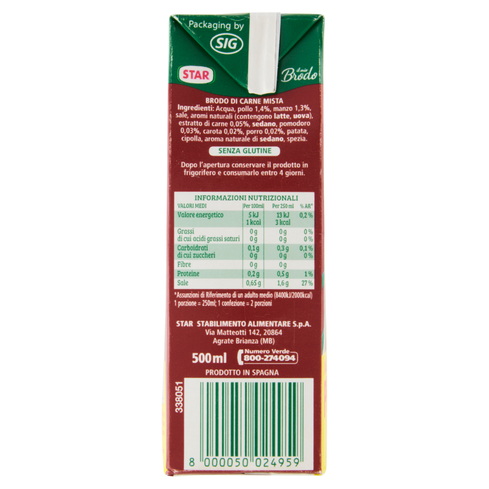 Star il mio Brodo di Carne Mista 500 ml