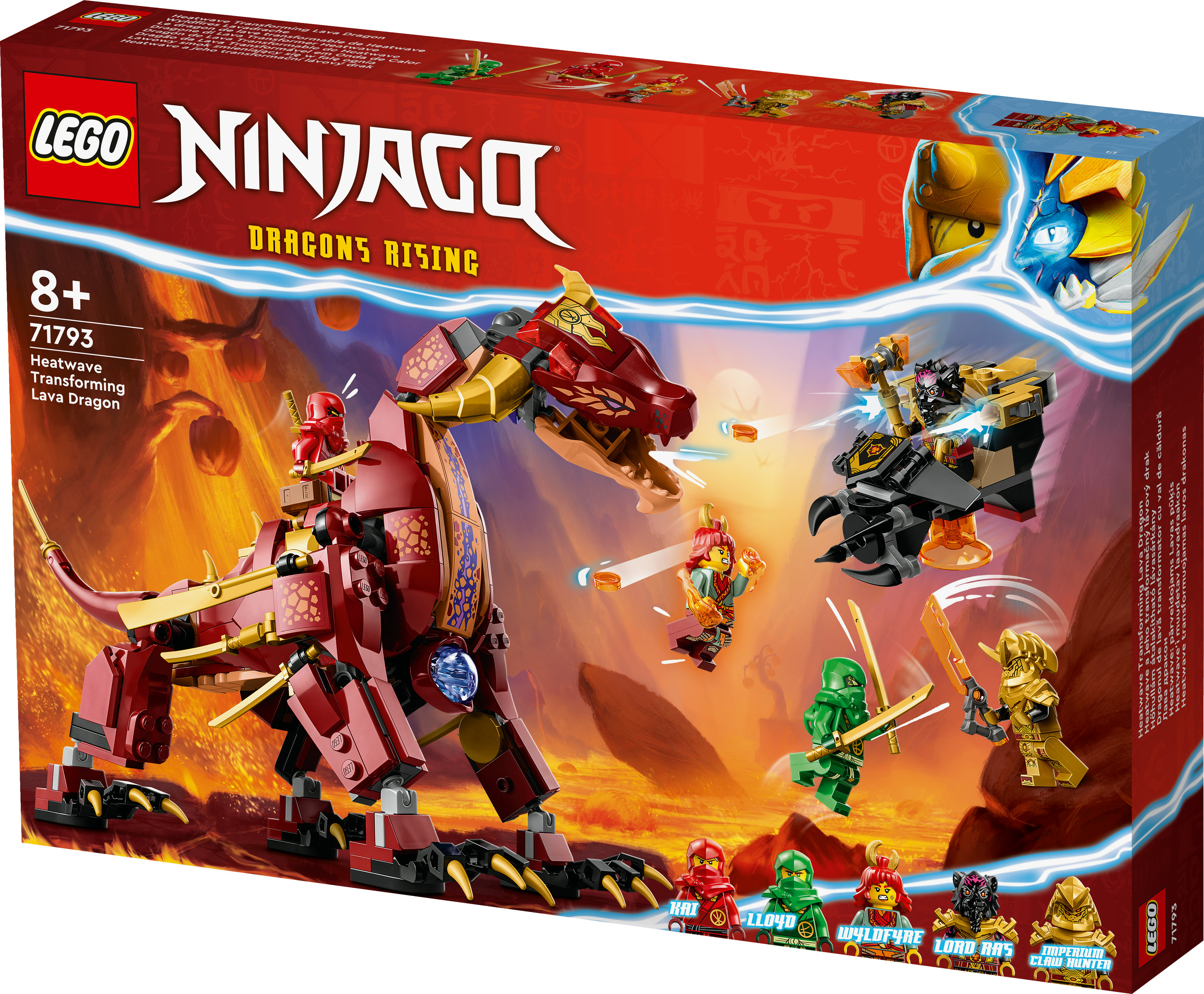 LEGO NINJAGO Dragone di Lava Transformer Heatwave