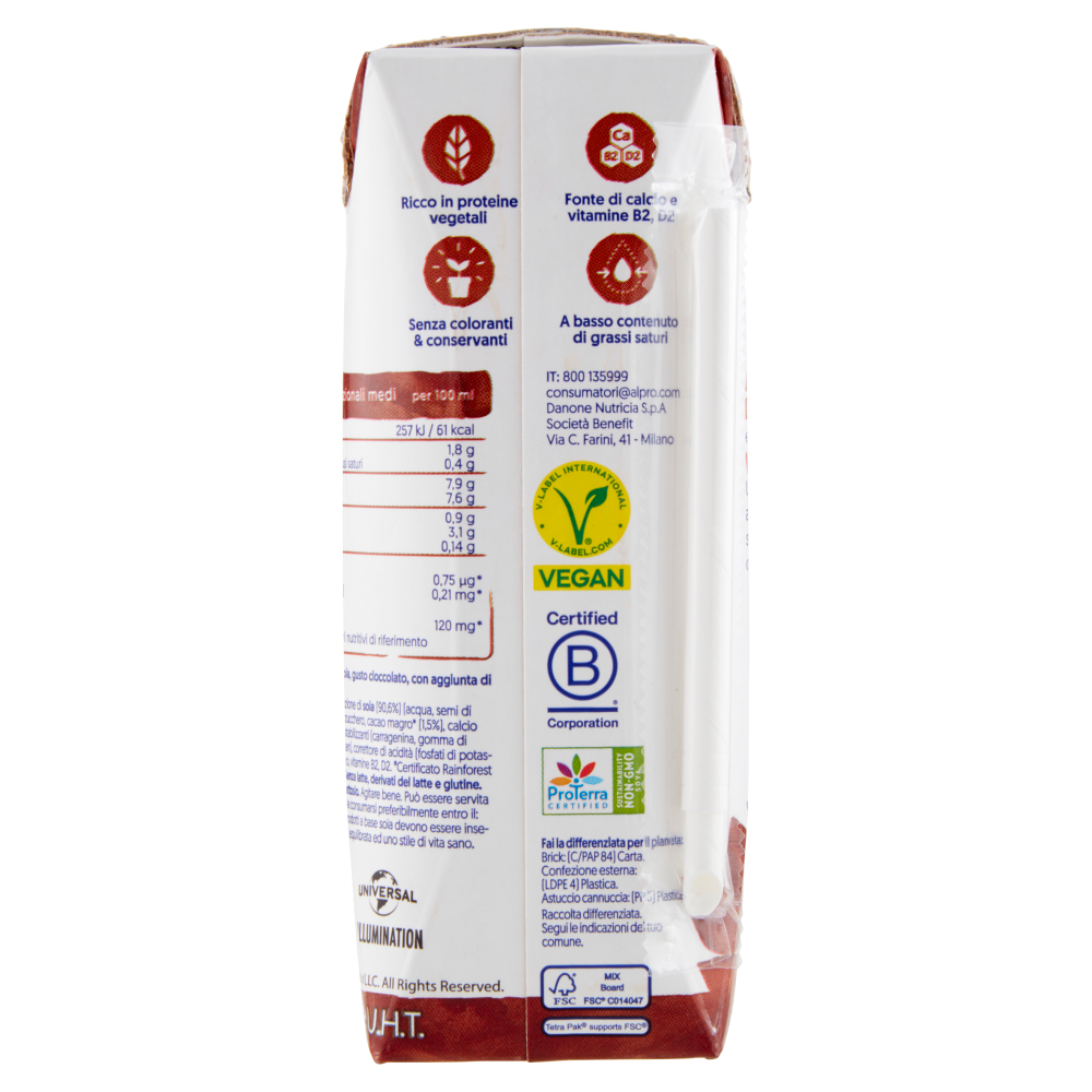 ALPRO Minions, Bevanda Vegetale, Soia Gusto Cioccolato, No Lattosio, Basso in Grassi Saturi, 250 ml