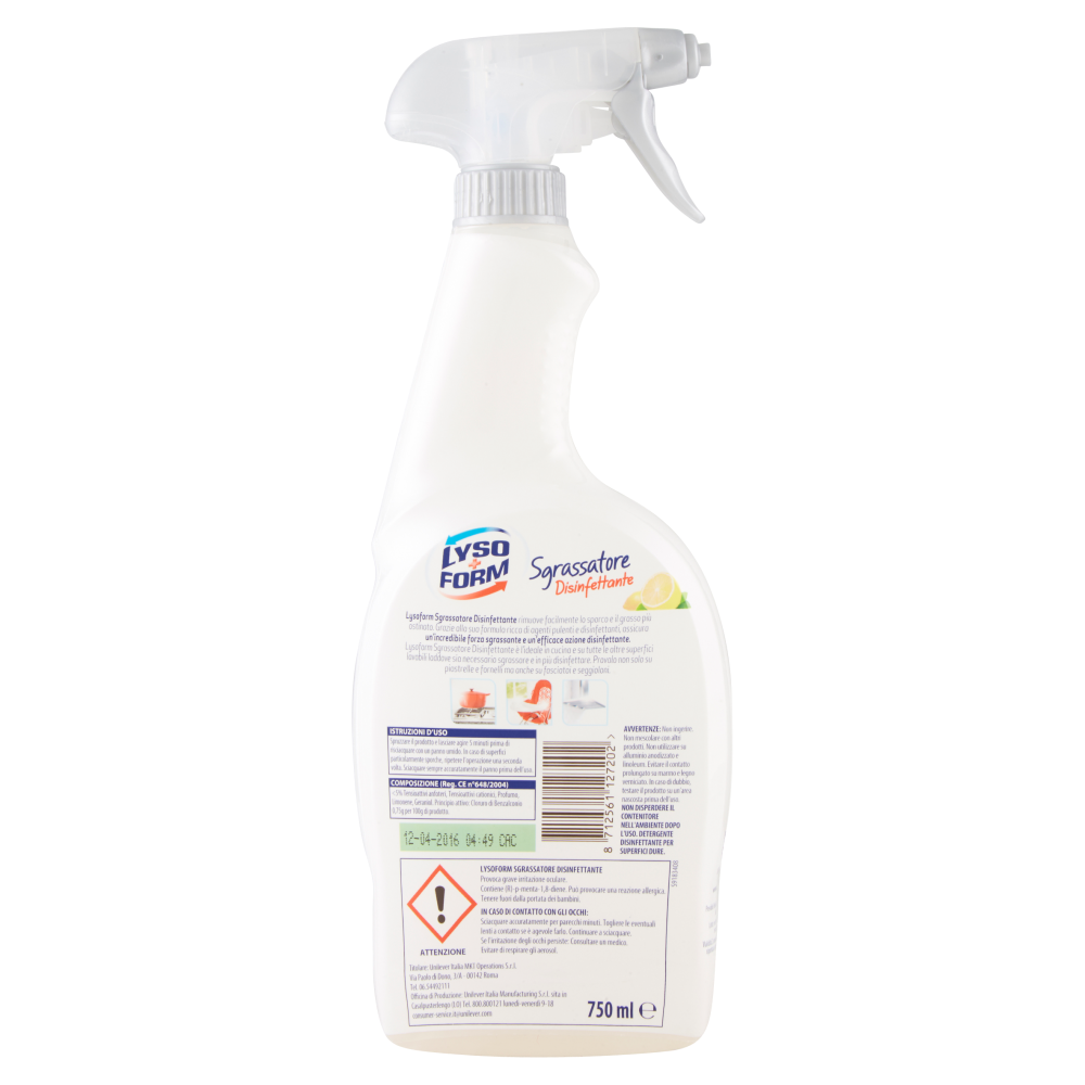Lysoform Sgrassatore Disinfettante 750 ml