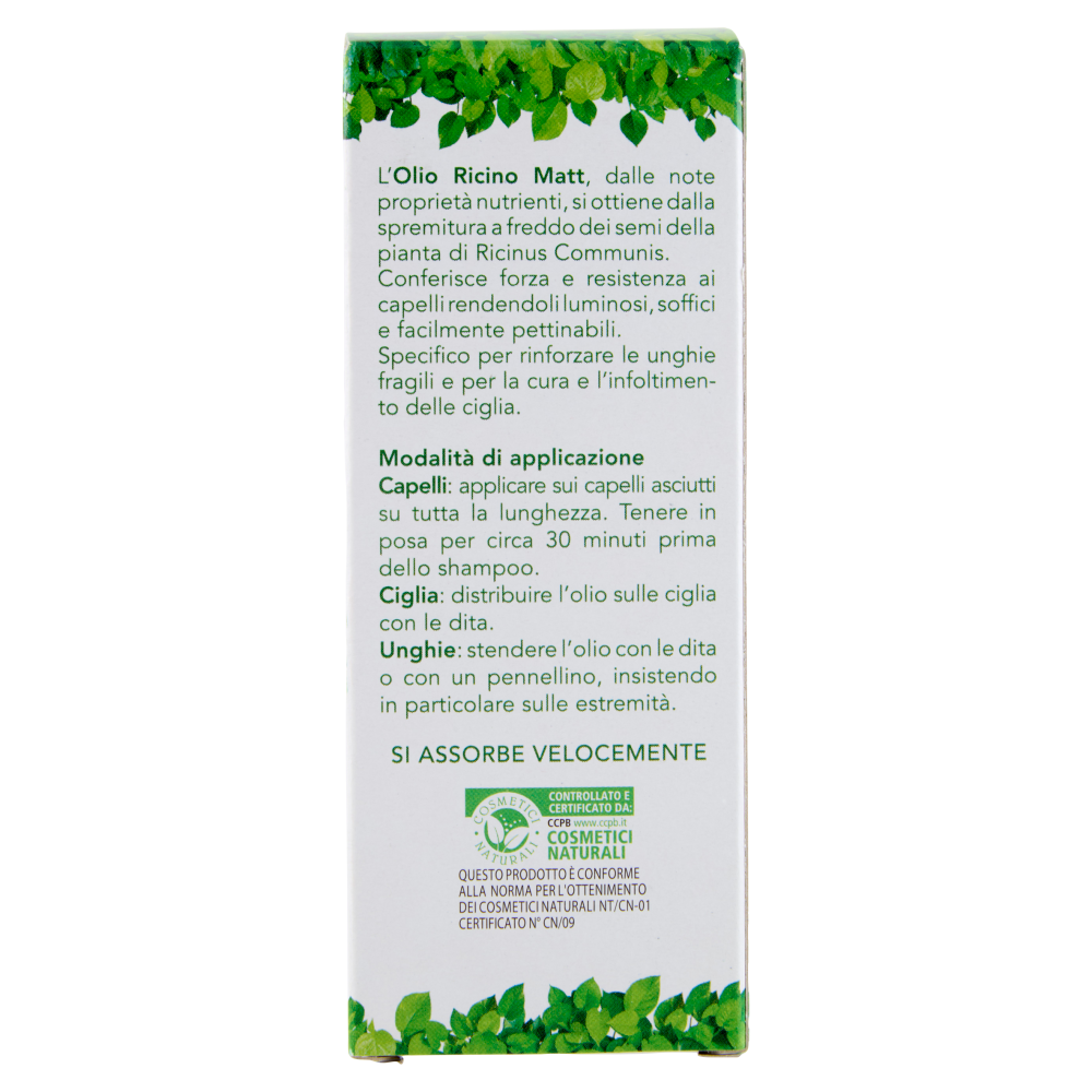 Matt olio Ricino Rinforzante Capelli - Ciglia - Unghie 100 ml