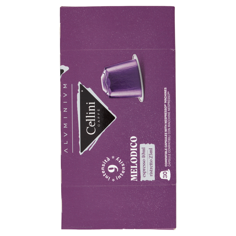 Cellini Caff&egrave; Aluminium Melodico espresso 30 Capsule Compatibili 165 g