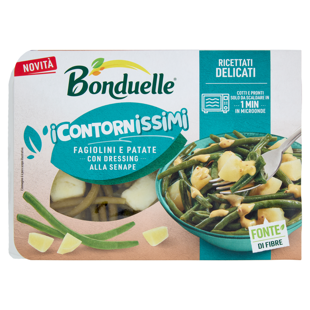 Bonduelle i Contornissimi Ricettati Delicati Fagioli e Patate con Dressing alla Senape 200 g