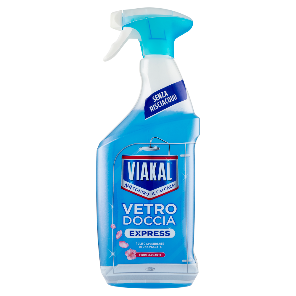 Viakal Vetro Doccia Express Fiori Eleganti 720 ml
