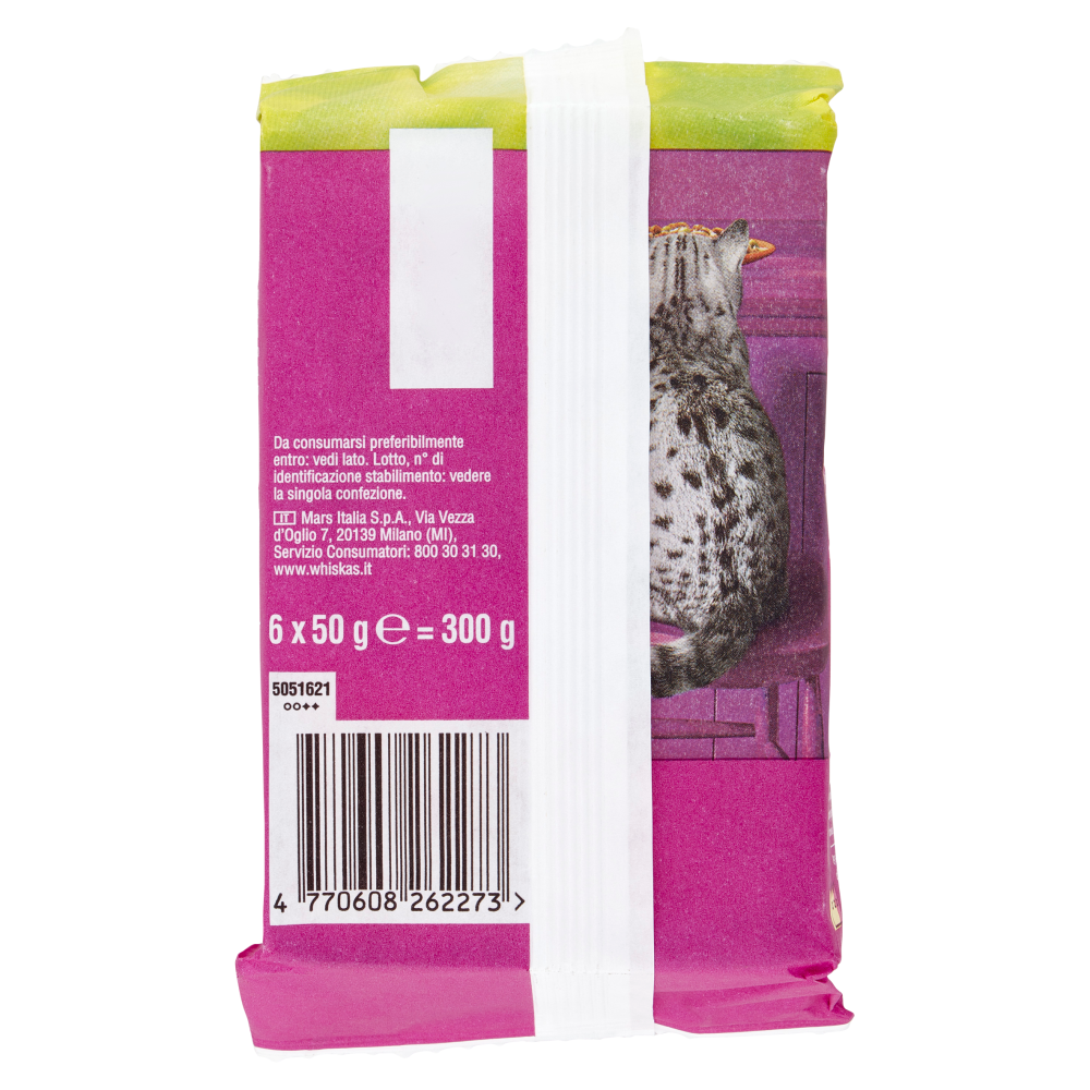 Whiskas Pranzetti con Manzo, con Pollo e piselli in Salsa 6 x 50 g