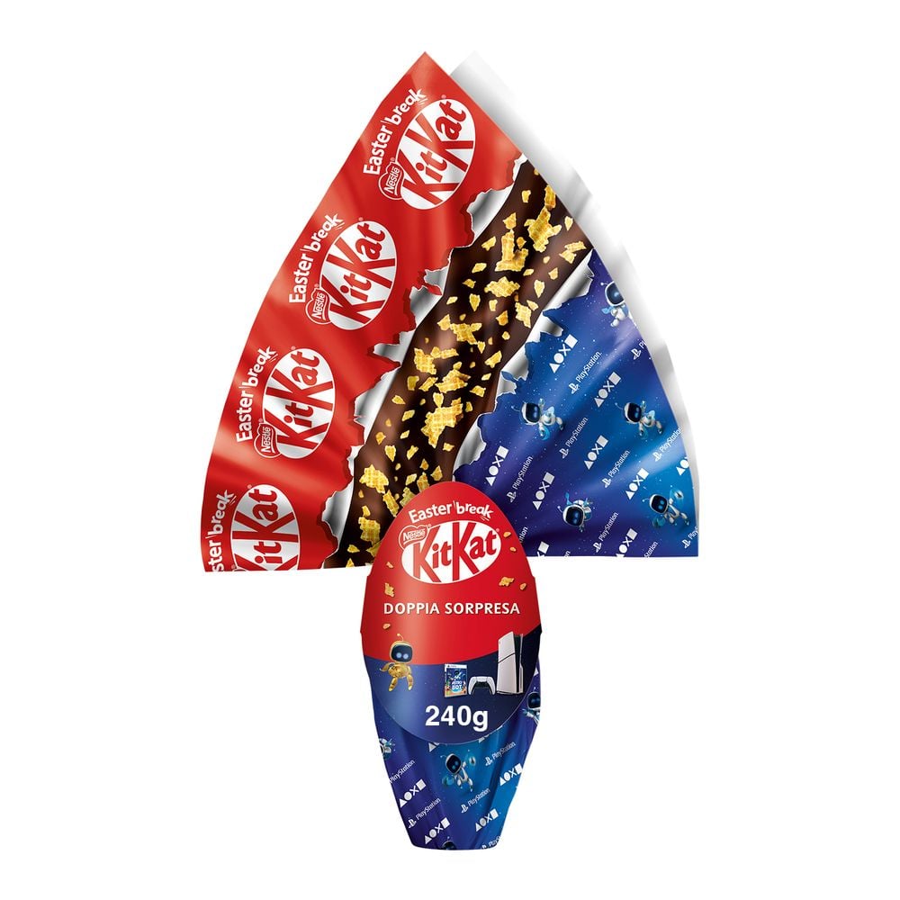 Uovo di Pasqua Cioccolato al Latte al Caramello con Wafer, Sorpresa e 1 KitKat Bunny 240g